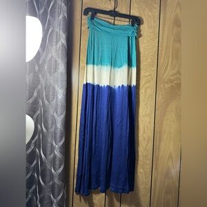 Elegant Blue and Green Women's Skirt